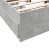 vidaXL Bed Frame with Drawers without Mattress Concrete Grey 120x200 cm