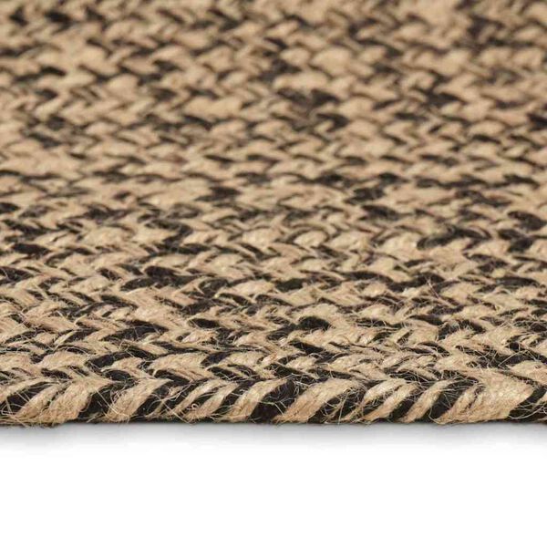 vidaXL Rug Natural and black 80 x 400 cm Jute
