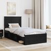 vidaXL Bed Frame with Headboard Black 100 x 200 cm Solid Pine Wood