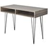 vidaXL Desk | Grey and oak | MDF and Metal | 110 x 50 x 76 cm | Desk