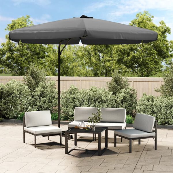 vidaXL Garden Parasol with Steel Pole 300 cm Anthracite