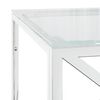 vidaXL Coffee Table 110x45x45 cm Stainless Steel and Glass