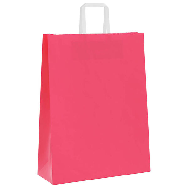 vidaXL Paper Bags 50 pcs with Handles Pink 32x12x42 cm