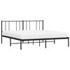 vidaXL Metal Bed Frame without Mattress with Headboard Black 183x213cm
