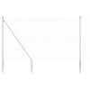 vidaXL Welded Wire Fence with Spikes 25 x 1.6 m Galvanised Steel Mesh