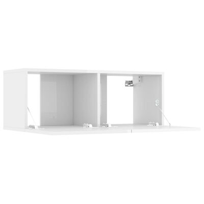 vidaXL TV Cabinets 4 pcs High Gloss White 80x30x30 cm Engineered Wood
