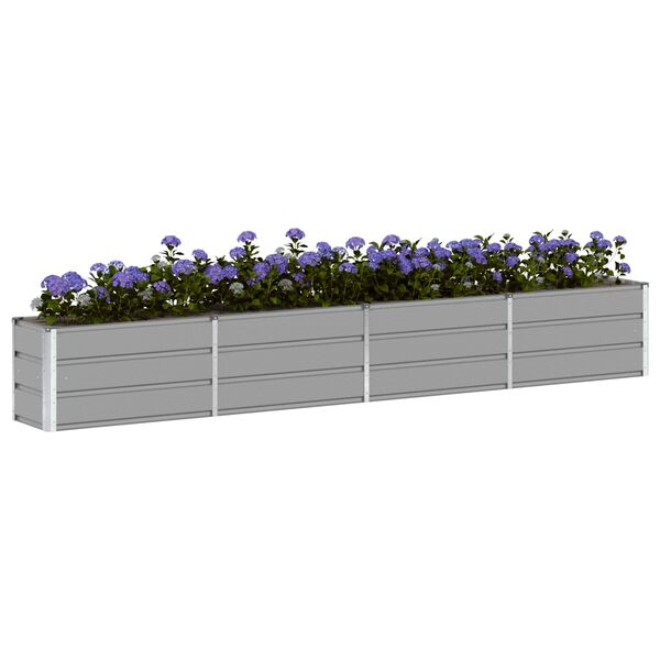 vidaXL Planter Light Grey 320 x 40 x 45 cm Steel