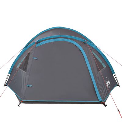 vidaXL Camping Tent 4-Person Blue Waterproof