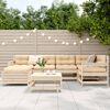 vidaXL 7 Piece Garden Sofa Set Solid Wood Pine