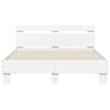 vidaXL Bed Frame with LED without Mattress White 135x190 cm Double