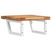 vidaXL Basin Shelf Wall Mounted Steel and Solid Wood Acacia