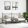 vidaXL Daybed with Trundle without Mattress Black 100x190 cm Steel