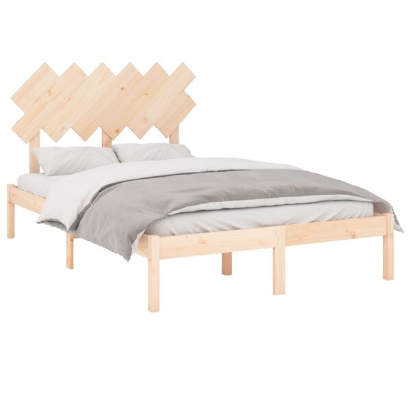 vidaXL Bed Frame without Mattress 120x190 cm Small Double Solid Wood
