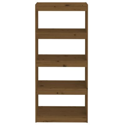 vidaXL Book Cabinet/Room Divider Honey Brown 60x30x135.5 cm Wood Pine