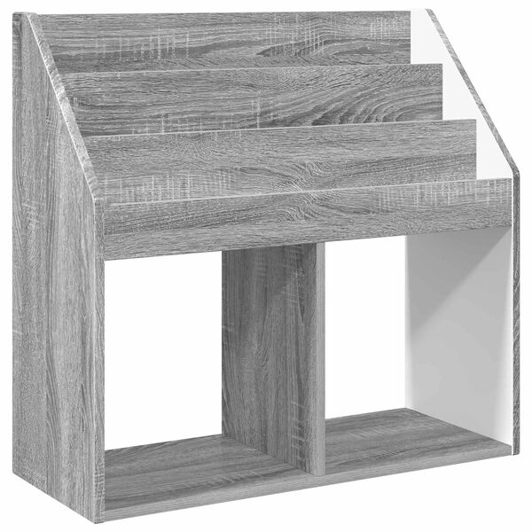 vidaXL Kids Bookshelf Grey Sonoma 72.5 x 29.5 x 69 cm Engineered Wood