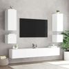 vidaXL TV Wall Cabinets with LED Lights 2 pcs White 40.5x35x40 cm