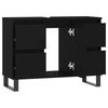 vidaXL Bathroom Cabinet Black 80x33x60 cm Engineered Wood