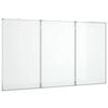 vidaXL Magnetic Whiteboard Foldable 120x80x1.7 cm Aluminium