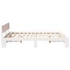 vidaXL Bed Frame with Headboard White 150 x 200 cm Solid Pine Wood