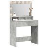 vidaXL Dressing Table Concrete Grey 75.5 x 41 x 135 cm Engineered Wood