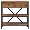 vidaXL Console Table with Drawer Brown 100 x 34.5 x 75 cm Wood