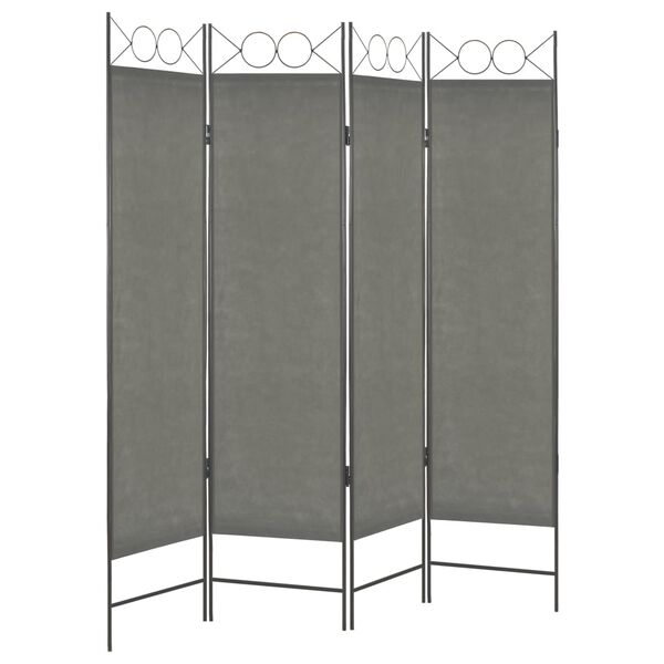 vidaXL 4-Panel Room Divider Anthracite 160x180 cm