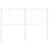 vidaXL Metal Replace Headboard White 140 cm