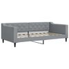 vidaXL Daybed with Mattress Light Grey 90x190 cm Fabric