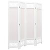 vidaXL 4-Panel Room Divider Cream 140x165 cm Fabric