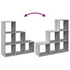 vidaXL Room Divider Bookcase&nbsp;3-Tier&nbsp;Grey Sonoma 99x29x99 cm Engineered Wood