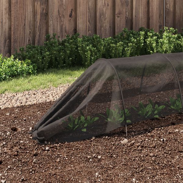 vidaXL Netting Tunnels 2 pcs Black Steel and Polyethylene