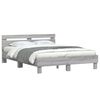 vidaXL Bed Frame without Mattress Grey Sonoma 150x200 cm King Size