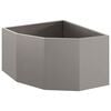 vidaXL Corner Planter Rusty 60 x 60 x 35 cm Weathering steel