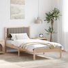 vidaXL Bed Frame with Upholstered Headboard Taupe 90 x 190 cm