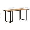 vidaXL Dining Table 160 cm Rough Mango Wood