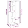 vidaXL Bathroom Cabinet with Roll Holder Old Wood 39x22x90 cm
