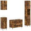 vidaXL 4 Piece Bathroom Cabinet Set HAARLEM Smoked Oak Engineered Wood