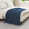 vidaXL Throw Blanket Navy Blue 130 x 150 cm Fleece