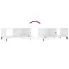 vidaXL Coffee Table High Gloss White 90x50x40 cm Engineered Wood