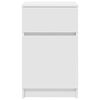 vidaXL Bedside Cabinet White 39x35x65 cm Engineered Wood