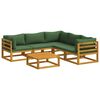 vidaXL Sofa Set 6 pcs Natural Solid Acacia Wood