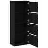 vidaXL Bookcase Black Oak 40x24x102 cm Engineered Wood
