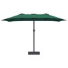 vidaXL Garden Parasol Green 385 x 209 x 244 cm Polyester