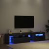 vidaXL TV Cabinet 2 pcs Black Oak 200 x 36.5 x 40 cm Engineered Wood