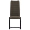 vidaXL Cantilever Dining Chairs 2 pcs Brown Fabric