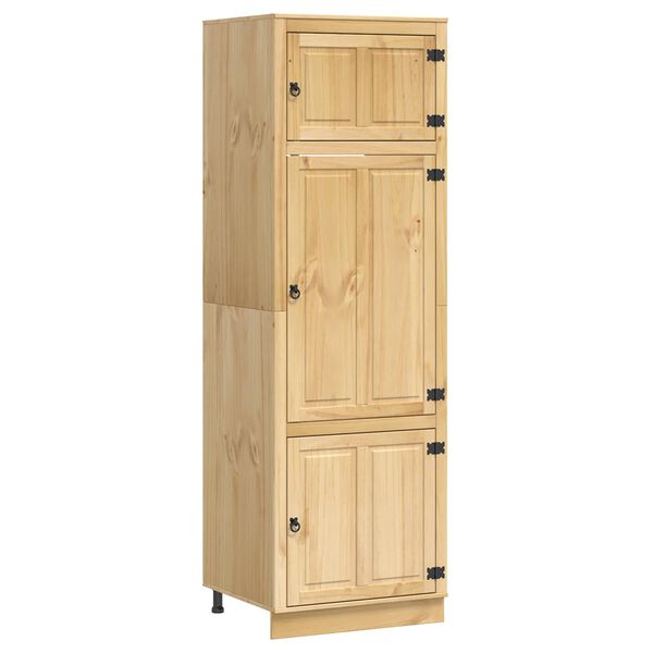 vidaXL Cabinet with Shelf Honey 66 x 58.5 x 207 cm Solid Pine Wood