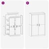vidaXL Storage Cabinet 2 pcs White 90 x 40 x 140 cm Steel