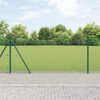 vidaXL Fence with Posts Green 0.8 x 100 m Steel
