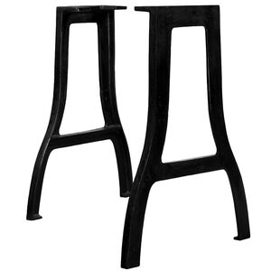 vidaXL Dining Table Leg | Set of 2 | Black | Cast iron | Regular | Durable