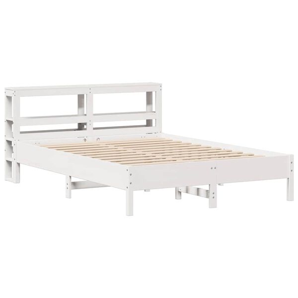 vidaXL Bed Frame without Mattress White 140x190 cm Solid Wood Pine